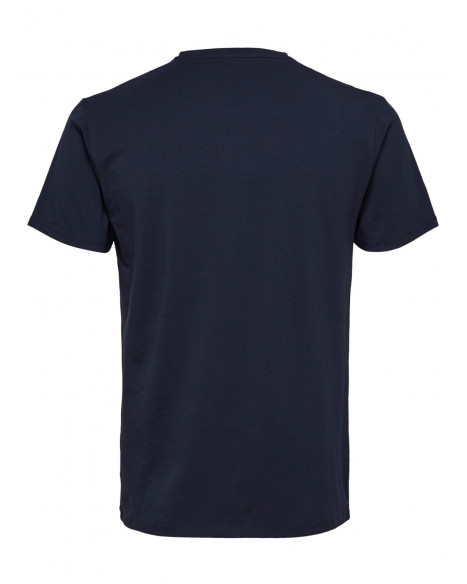 SELECTED NEWPIMA V-NECK TEE - NAVY BLAZER