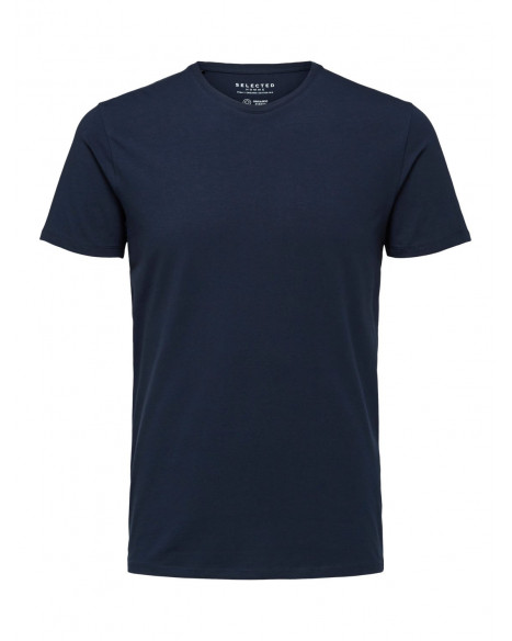 SELECTED NEWPIMA O-NECK TEE - NAVY BLAZER