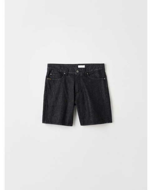 TIGER JIN DENIM SHORTS - BLACK