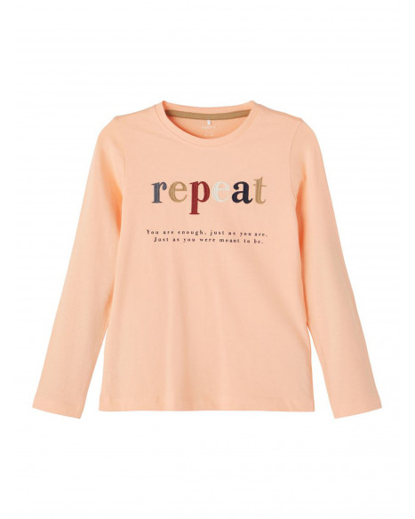NAME IT NKFNEJAD LS TOP BOX - PEACH NECTAR