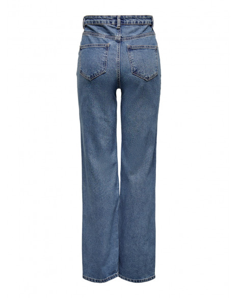 ONLY CAMILLE LIFE EX WIDE DENIM - MEDIUM BLUE DENIM
