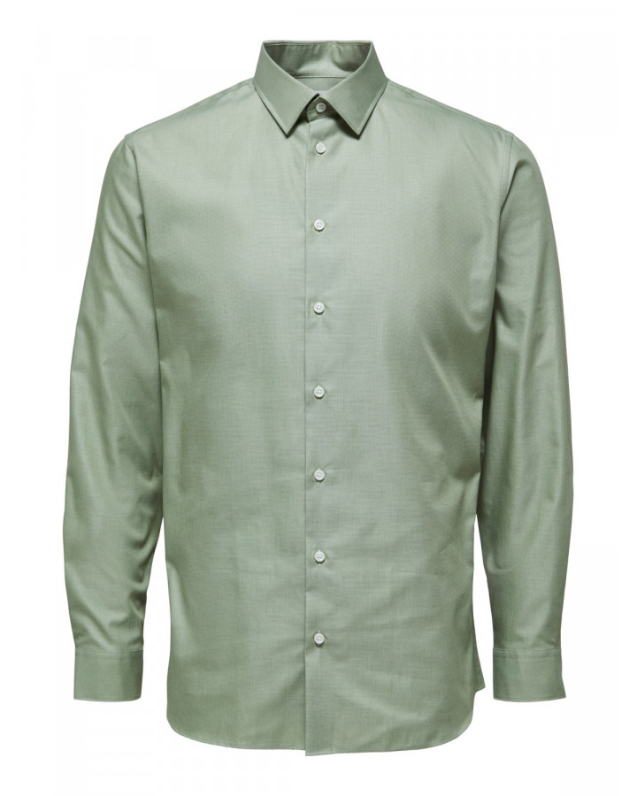 SELECTED HOMME SLIMETHAN SHIRT CLASSIC - WINTER MOSS