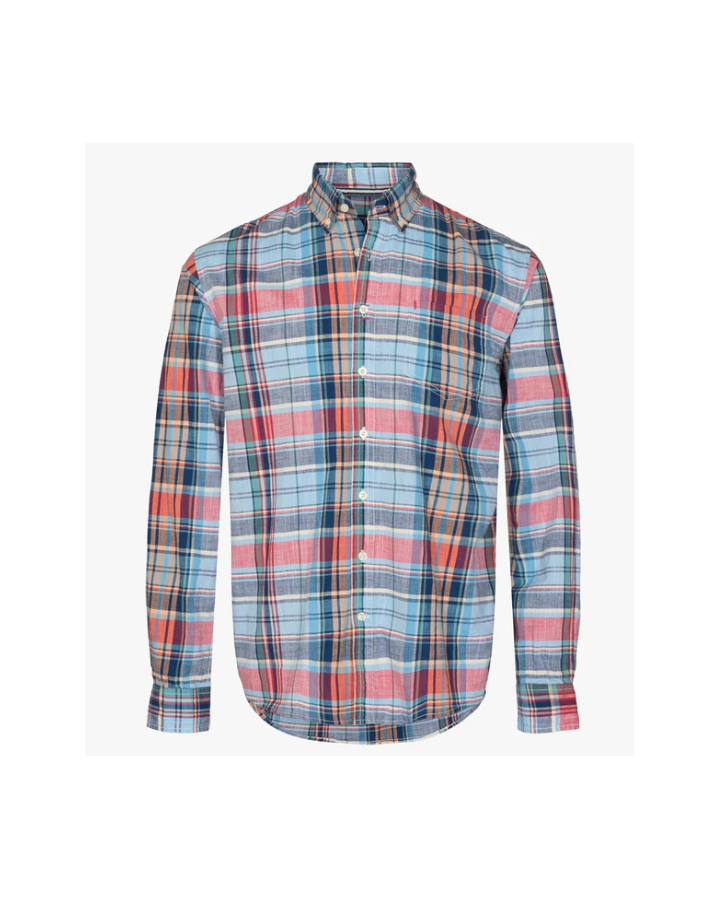 SIGNAL HECTOR MADRAS CHACK L/S SHIRTS - RED RUSSET