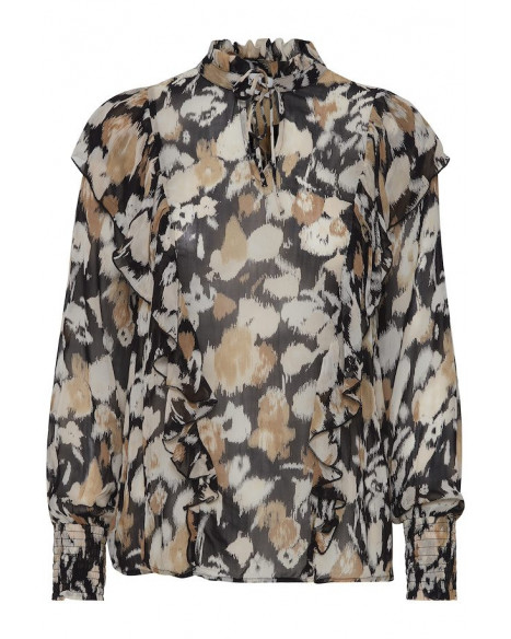 B.YOUNG BYFIBBA VNECK BLOUSE - BIRCH MIX