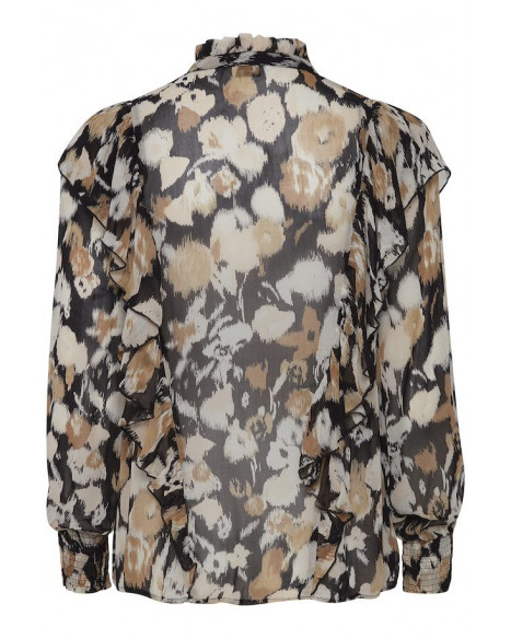 B.YOUNG BYFIBBA VNECK BLOUSE - BIRCH MIX