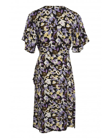 SOAKED SLCINDRA GABY DRESS - BLACK GRAPIC