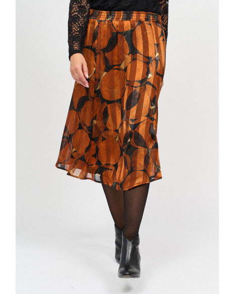 SIGNATURE MÖNSTRAD KJOL - BLACK