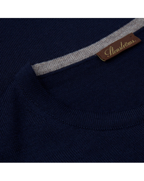 STENSTRÖMS MERINO WOOL CREW NECK - NAVY