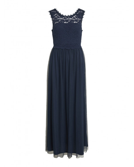 VILA VILYNNEA MAXI DRESS - TOTAL ECLIPSE