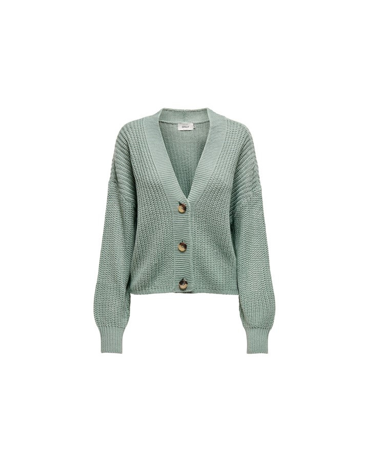 ONLY ONLCAROL NICE L/S CARDIGAN KNT - CHINOIS GREEN