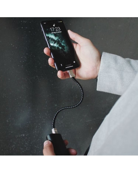 BY BILLGREN CABLE BRACELET PU IPHONE 21 CM - BLACK