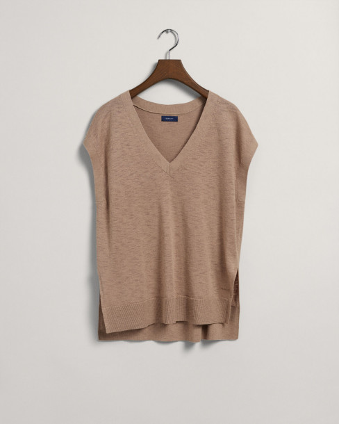 GANT LINEN BLEND V-NECK...