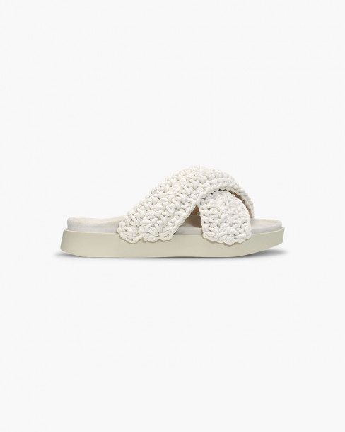 INUIKII WOVEN SLIPPER - WHITE