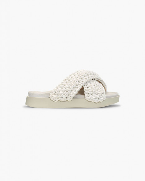 INUIKII WOVEN SLIPPER - WHITE