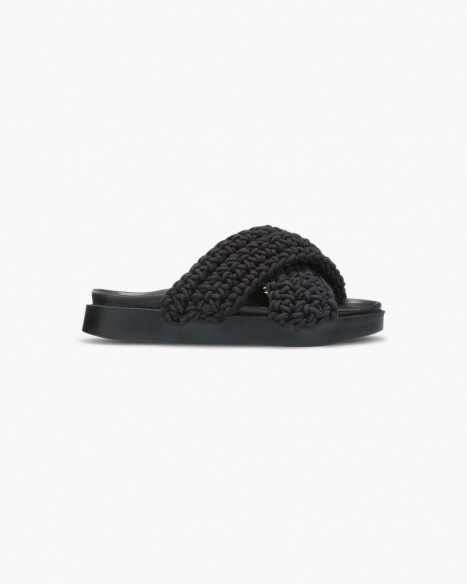 INUIKII WOVEN SLIPPER - BLACK