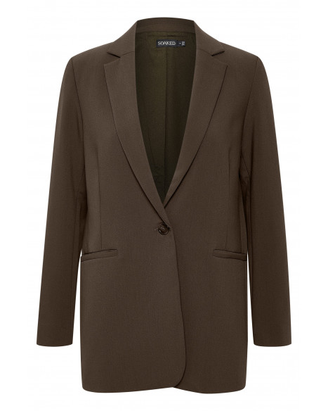 SOAKED IN LUXURY CORINNE OZARK BLAZER - HOT FUDGE