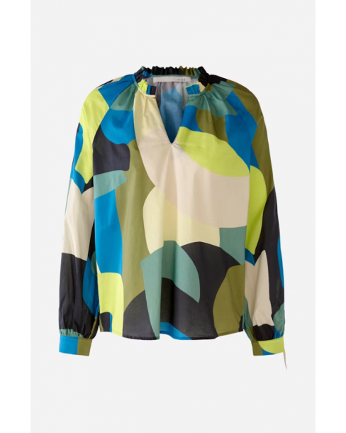 OUI BLOUSE - DK GREEN BLUE