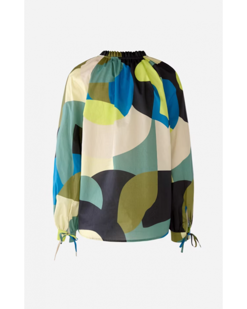 OUI BLOUSE - DK GREEN BLUE 2