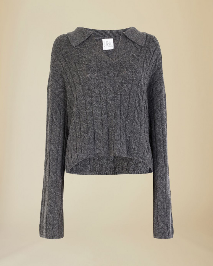 LINE OF OSLO SOPHIE SWEATER - ANTRACITE