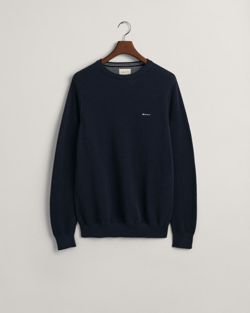 GANT COTTON PIQUE C-NECK -...
