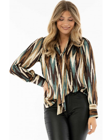CAPRI COLLECTION MACY TIE BLOUSE