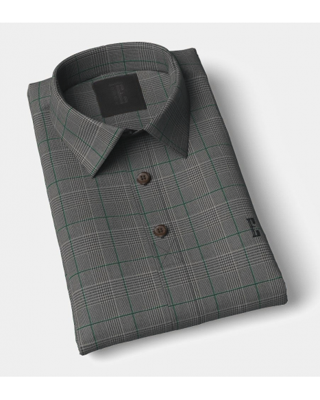 DAHLIN SKJORTA HERITAGE GLEN GRÅ