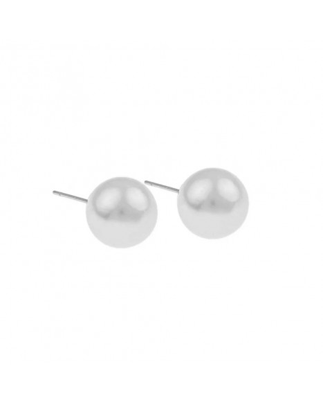 SNÖ OF SWEDEN LANEY PEARL EAR 10 MM -  WHITE