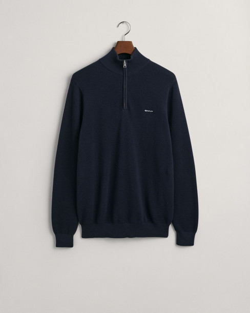 GANT COTTON PIQUE HALF ZIP...
