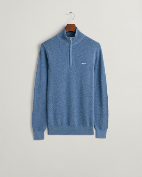 GANT COTTON PIQUE HALF ZIP...