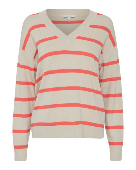 B.YOUNG BYMMORLA V-NECK - CAYENNE MIX