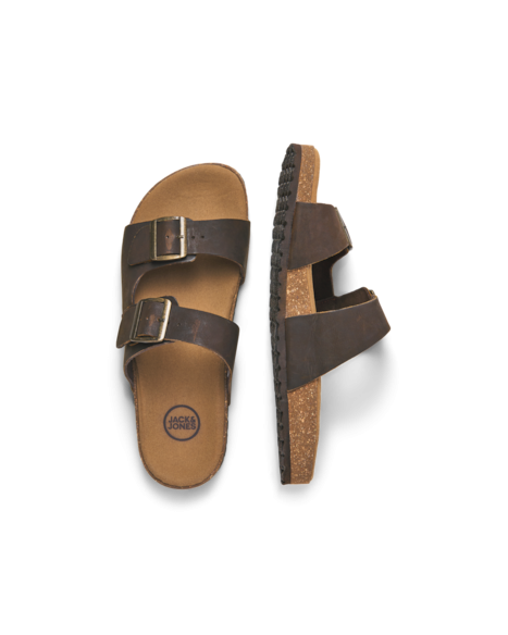 JACK & JONES JFWLOUIS LEATHER SANDAL - JAVA
