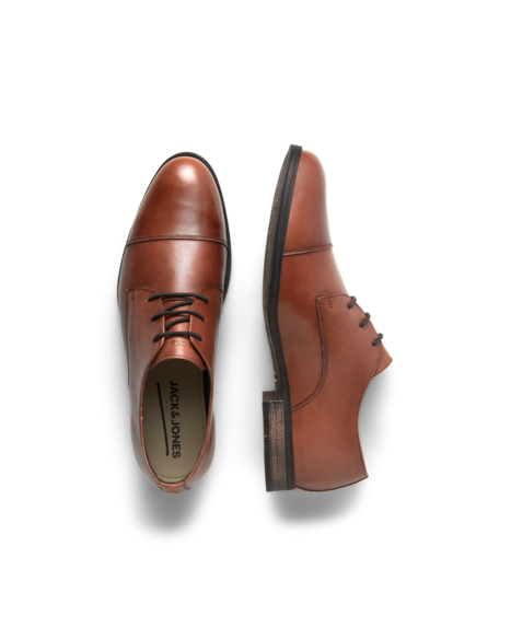 JACK & JONES JFWRAYMOND LEATHER - COGNAC
