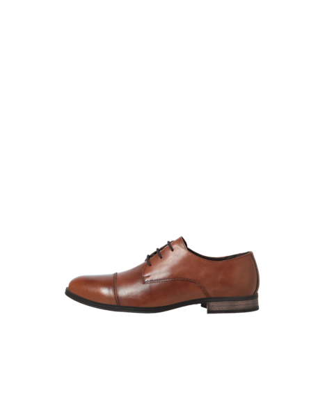 JACK & JONES JFWRAYMOND LEATHER - COGNAC