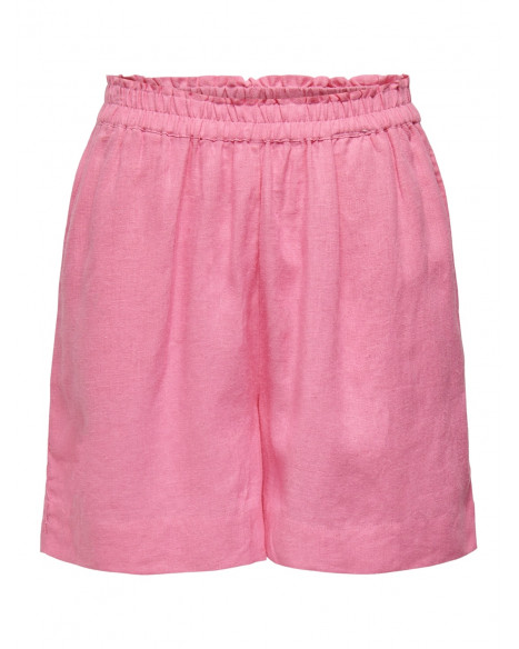 ONLY TOKYO LINEN BLEND SHORTS - SACHET PINK