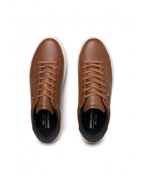 JACK & JONES JFWBALE PU SNEAKER NOOS - COGNAC