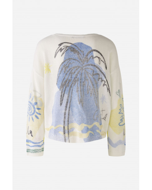 OUI PULLOVER - WHITE YELLOW 2