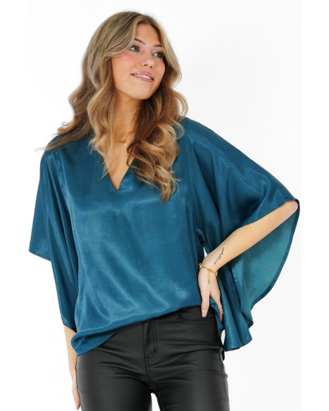 CAPRI COLLECTION BRIE BLOUSE - PETROL