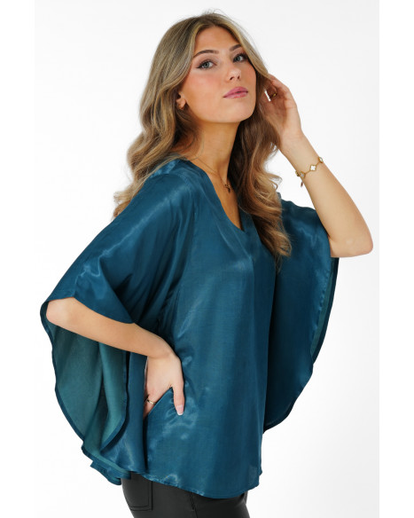 CAPRI COLLECTION BRIE BLOUSE - PETROL