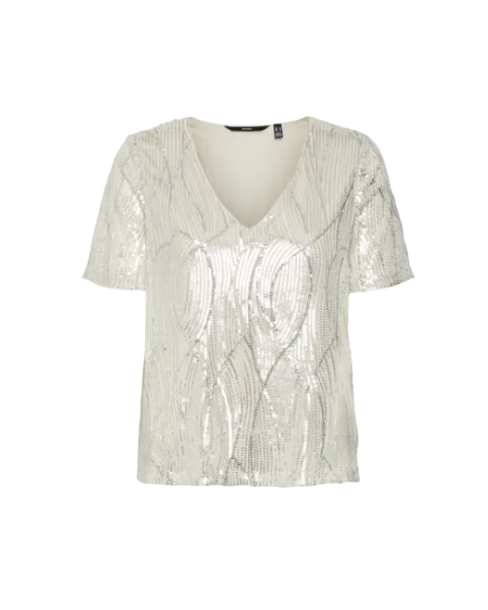 VERO MODA VMELLEN SS V-NECK...