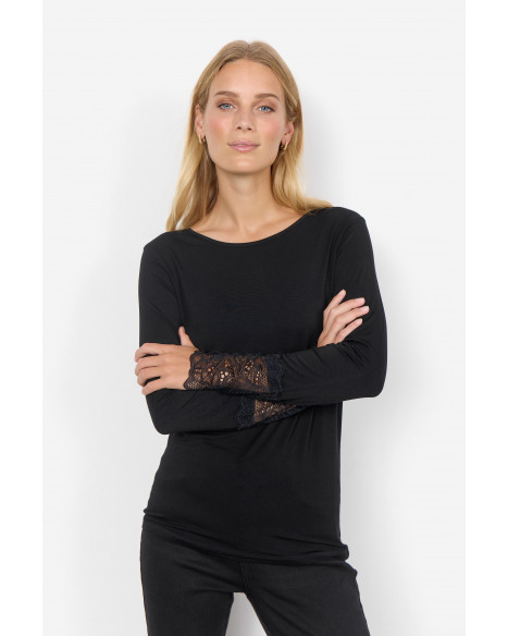 SOYA CONCEPT SC-MARICA 226 T-SHIRT - BLACK