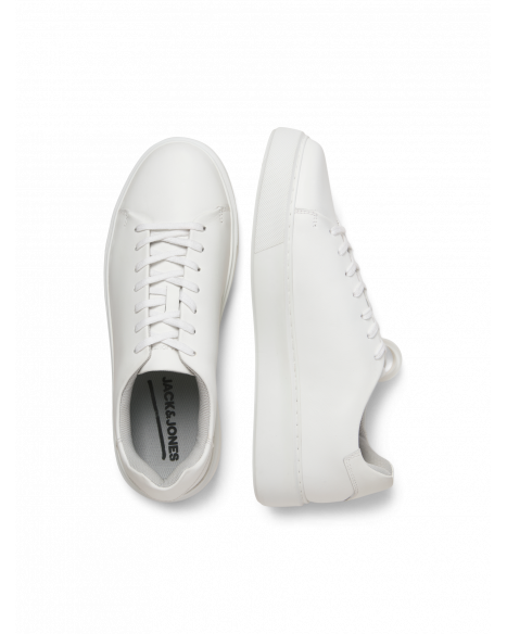 JACK & JONES JFWSTOCKHOLM LEATHER SNEAKER NOOS - BRIGHT WHITE