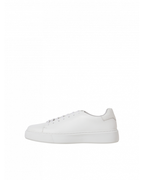 JACK & JONES JFWSTOCKHOLM LEATHER SNEAKER NOOS - BRIGHT WHITE