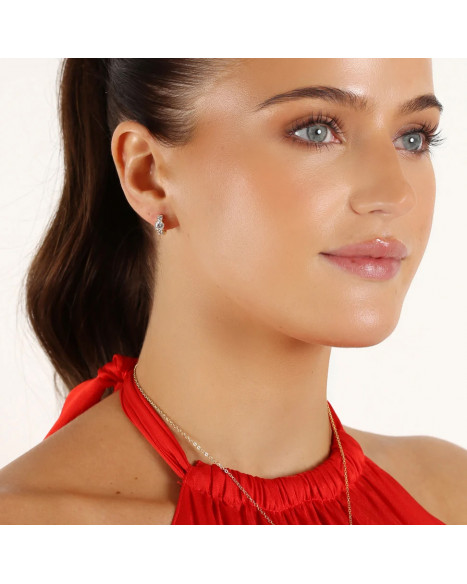 SNÖ OF SWEDEN JEN STONE RING EARRING - GOLD