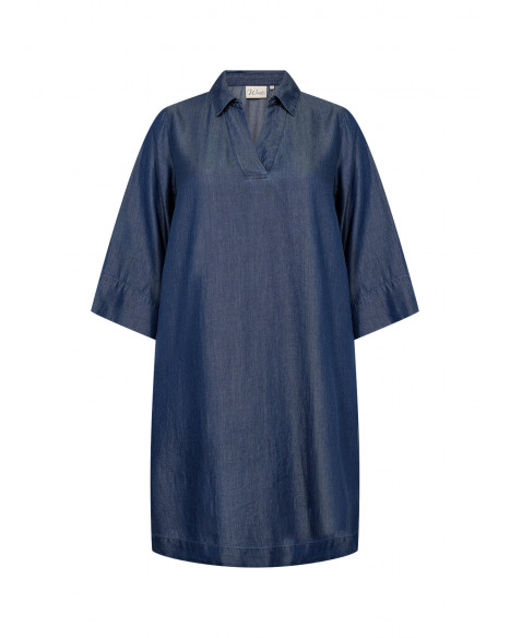 WASABI WA-FLORA 5 TUNIC - DARK BLUE DENIM