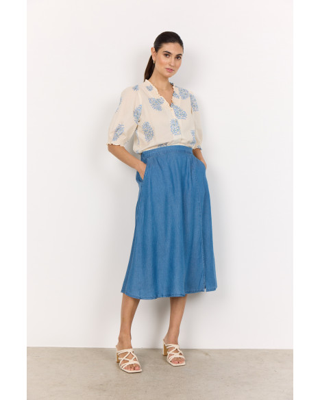 SOYA CONCEPT SC-LIV 52 SKIRT MI W - MEDIUM BLUE
