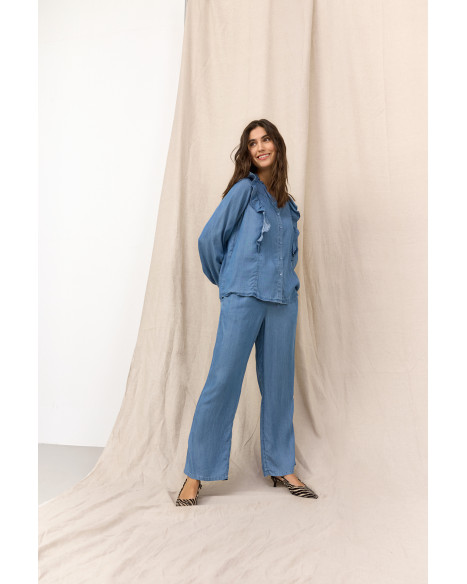 SOYA CONCEPT SC-LIV 53-C PANTS-W - MEDIUM BLUE