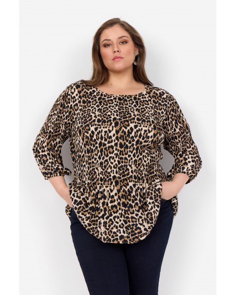 WASABI WA-VANJA 1 BLOUSE-W - DESERT BROWN COMBI