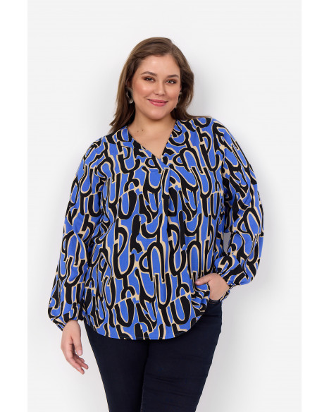 WASABI WA-VALERA 1 BLOUSE-W - AMPARO BLUE COMBI