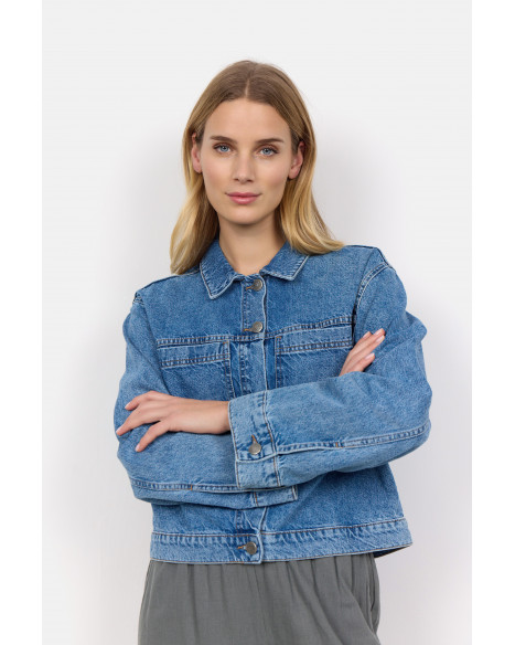 SOYA CONCEPT SC-DOLORES 2 JACKET-W - MEDIUM BLUE DENIM