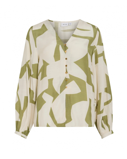 VILA VIJOYCO GEO V-NECK L/S...